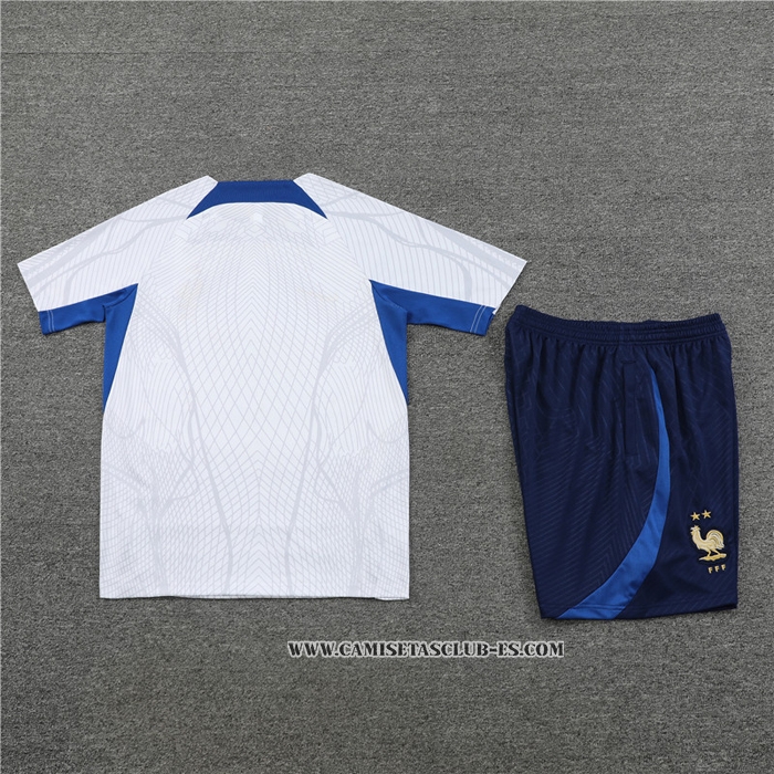Chandal del Francia 22-23 Manga Corta Blanco - Pantalon Corto